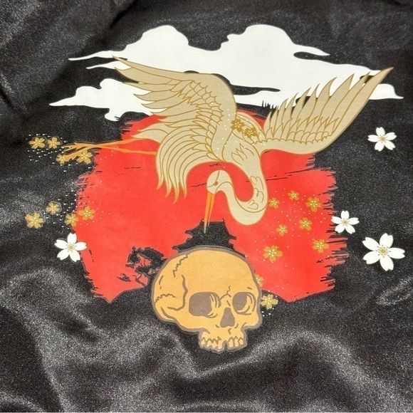 REASON BRAND STREET WEAR men’s nylon puffer bomber jacket Osaka Japan Graphic M - Picture 9 of 15